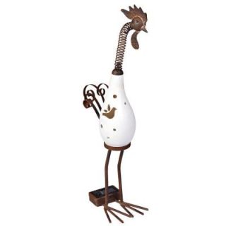 Eglo Solar LED White and Brown Outdoor Chicken Light 47414