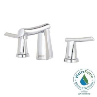 American Standard Green Tea 8 in. Widespread 2 Handle Mid Arc Bathroom Faucet in Polished Chrome with Metal Speed Connect Pop Up Drain 7010.801.002