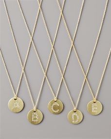 Roberto Coin Letter Medallion Necklace