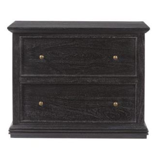 Home Decorators Collection Aldridge 2 Drawer Wood File Cabinet in Washed Black 9414800910