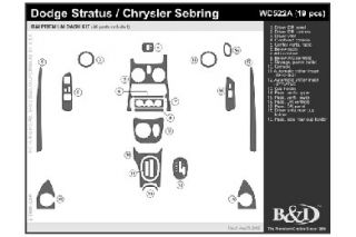 2003 2006 Chrysler Sebring Wood Dash Kits   B&I WD522A DCF   B&I Dash Kits