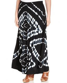 INC International Concepts Plus Size Tie Dyed Maxi Skirt