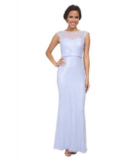 Badgley Mischka Sequined Lace Gown Lilac