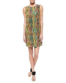 Missoni Sleeveless Print Silk Shift Dress