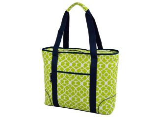 Extra Large Insulated Cooler Tote in Trellis Green