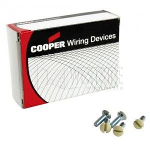 Cooper Wiring 231W Electrical Wall Plate, Screws  White (Box of 100)