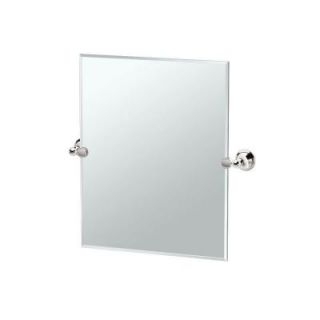 Gatco Laurel Avenue 24.63 in. x 24 in. Frameless Single Small Rectangle Mirror in Polished Nickel 4589SM