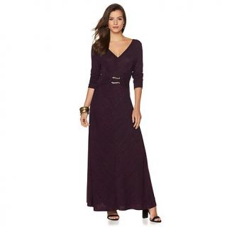 Liz Lange Mitered Ultimate Maxi Dress with 3/4 Sleeves   8123819