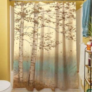 Thumbprintz Golden Birch II Shower Curtain