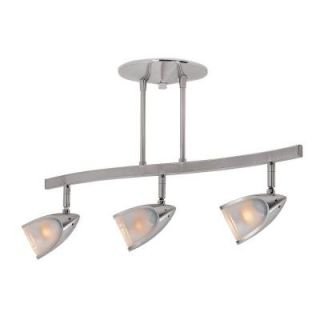 Access Lighting Comet 3 Light Brushed Steel Semi Flush Mount Light with Opal Glass Shade 52030 BS/OPL