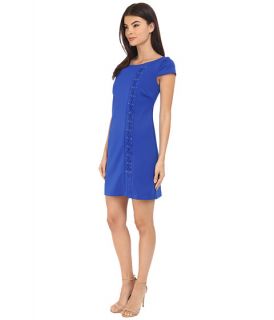 jessica simpson short sleeve scuba dress with lace up detail