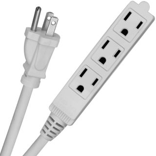 Holiday Living 9 ft 13 Amp 3 Outlet 16 Gauge White Outdoor Extension Cord