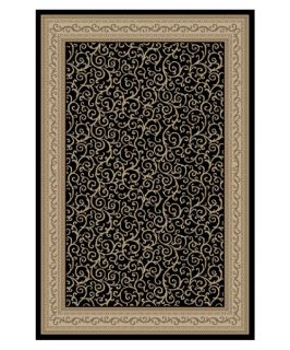Tayse Rugs Sensation Collection 4753 Abstract Rug   Black
