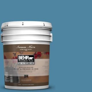 BEHR Premium Plus Ultra 5 gal. #S490 5 Jay Bird Matte Interior Paint 175405