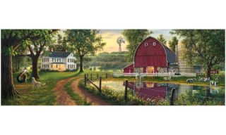 Masterpieces Artist Panoramic The Road Home Puzzle   Puzzles